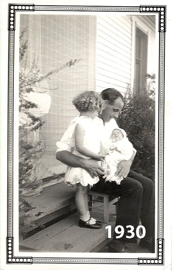 Harold Spurgeon with daughter Jean & newborn son Ed