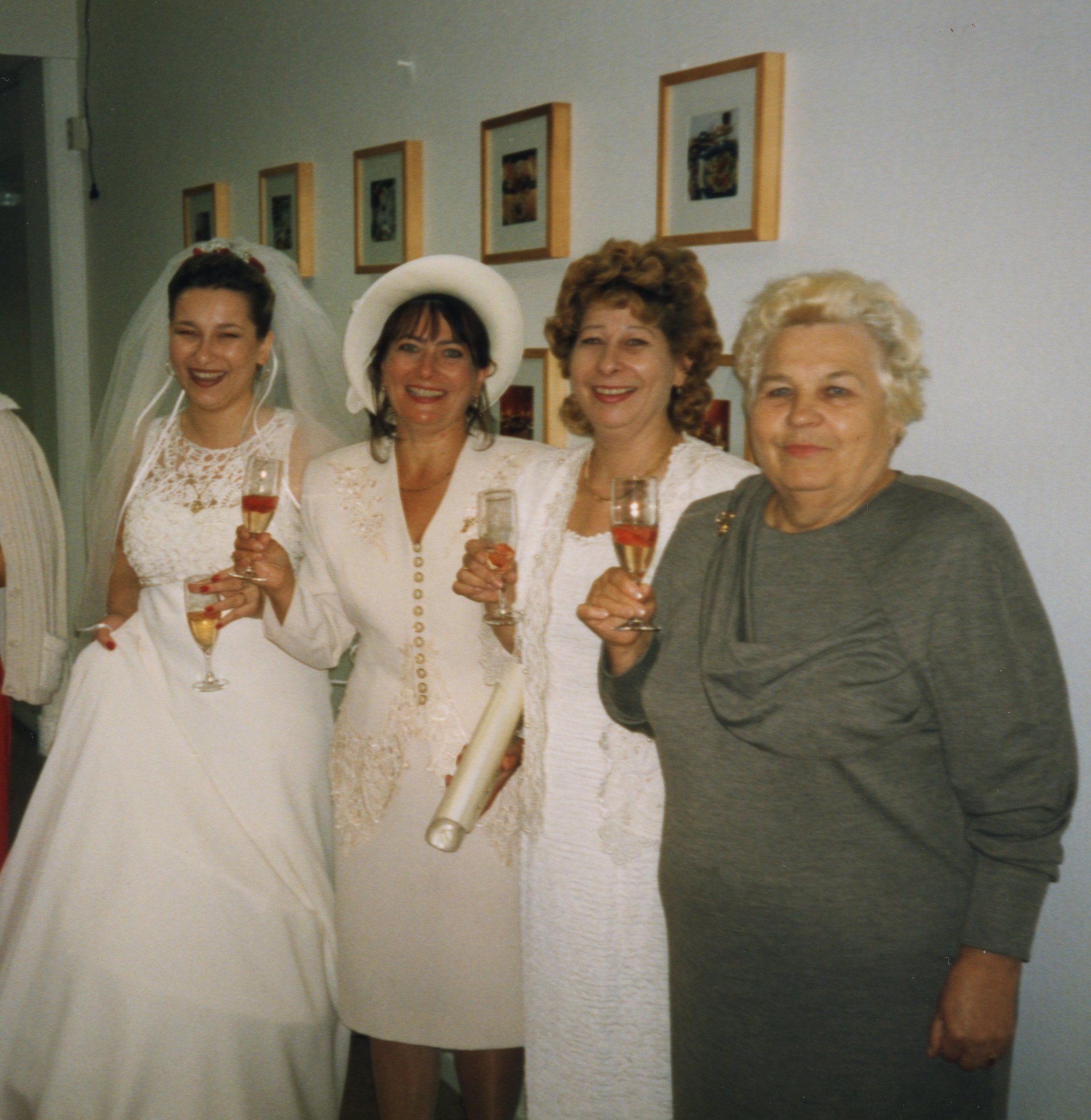 Lena, Irina, Tanya & Genrietta at Lena's wedding, Stockholm, 6 September 1998