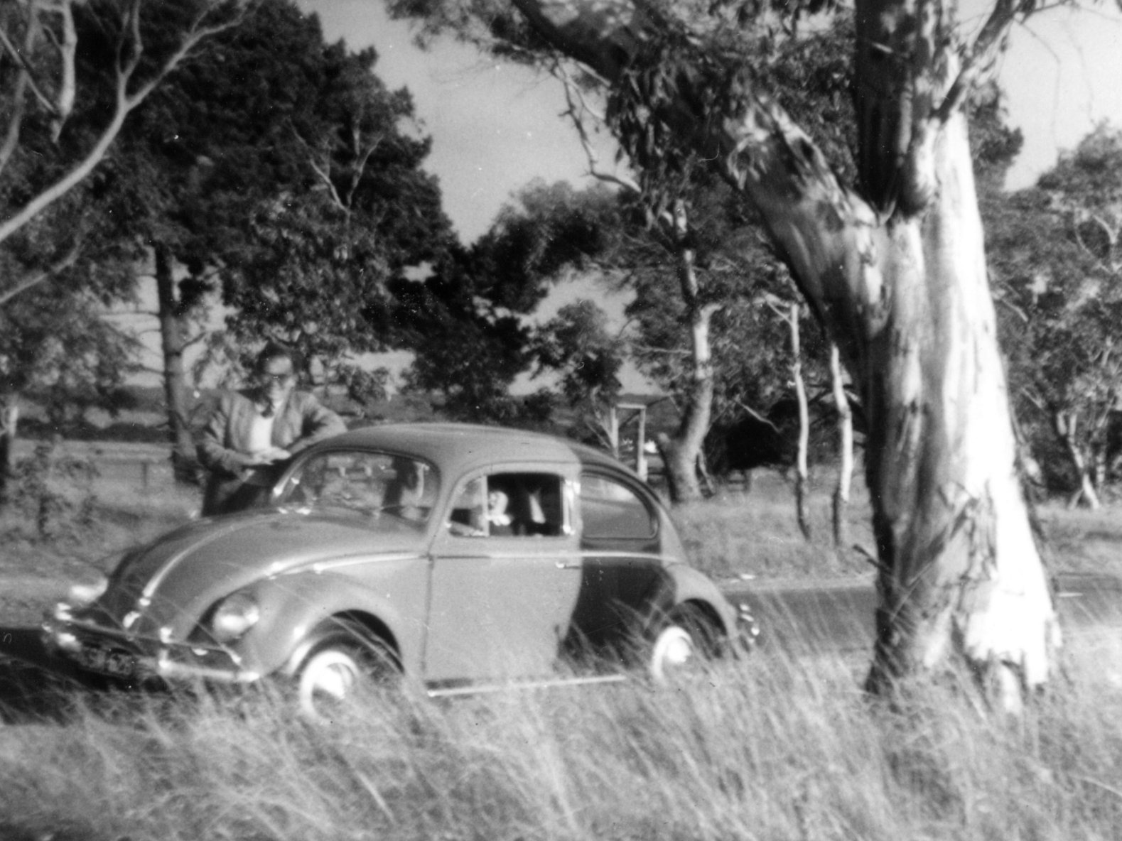 Roy with our Volkswagen in the outback