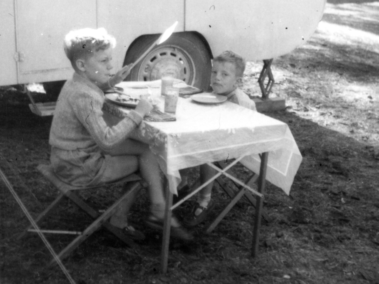 Paul & Graham, Adelaide trip (March 1958)