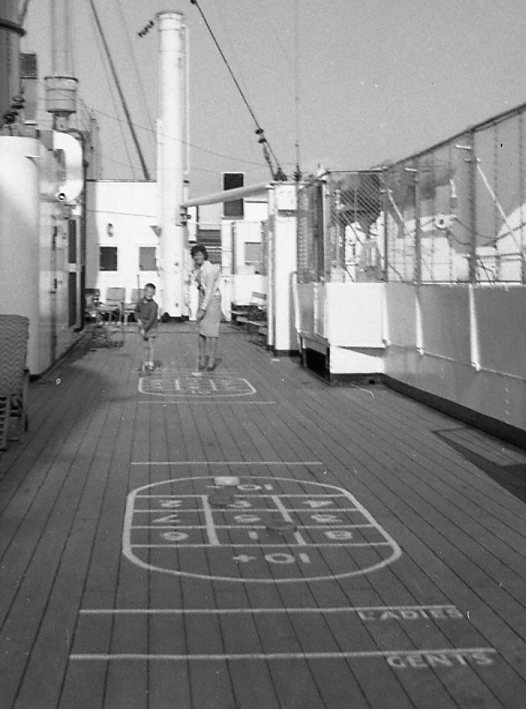 Deck quoits on SS Himalaya