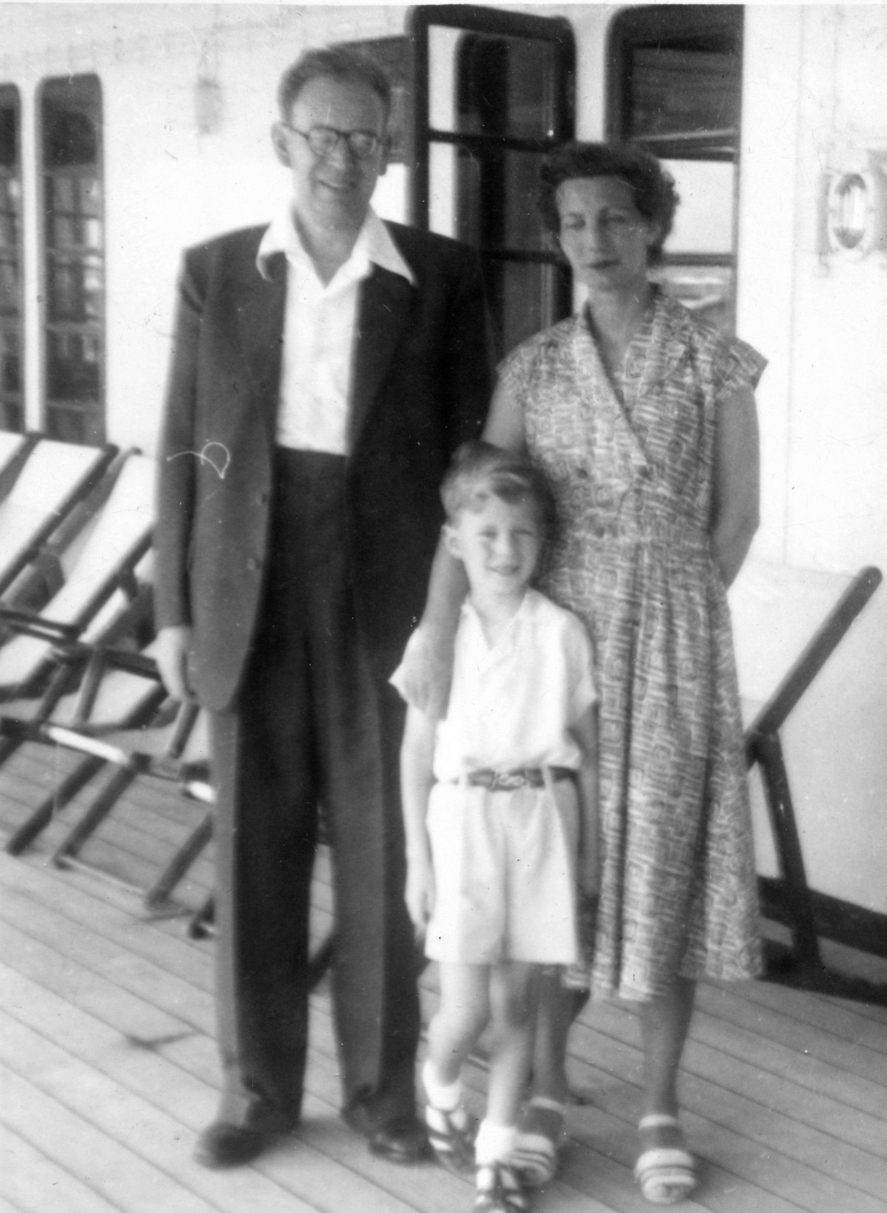 Roy, Joan and Paul on board