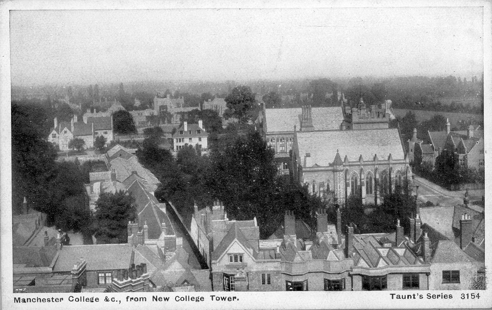 Manchester College, from New College Tower (Taunt's Series 3154)