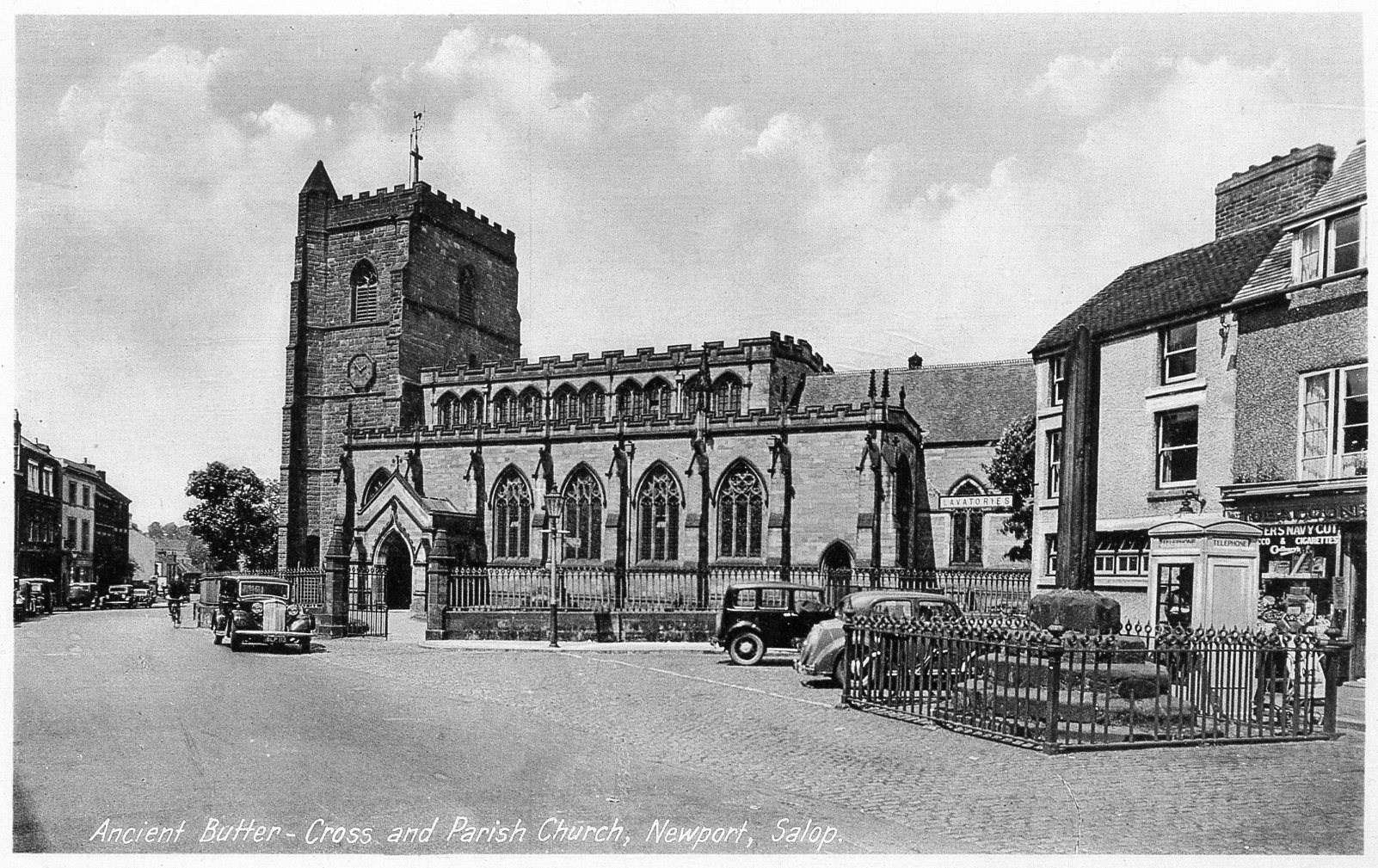 Ancient Butter-Cross & Parish Church, Newport, Salop