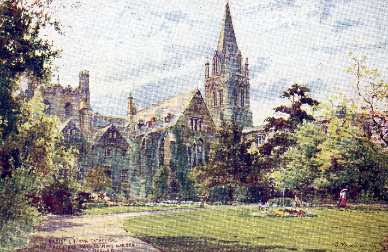 Christ Church Cathedral and Refectory from Canons Garden, Oxford