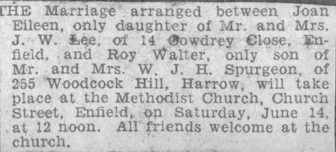 Wedding announcement