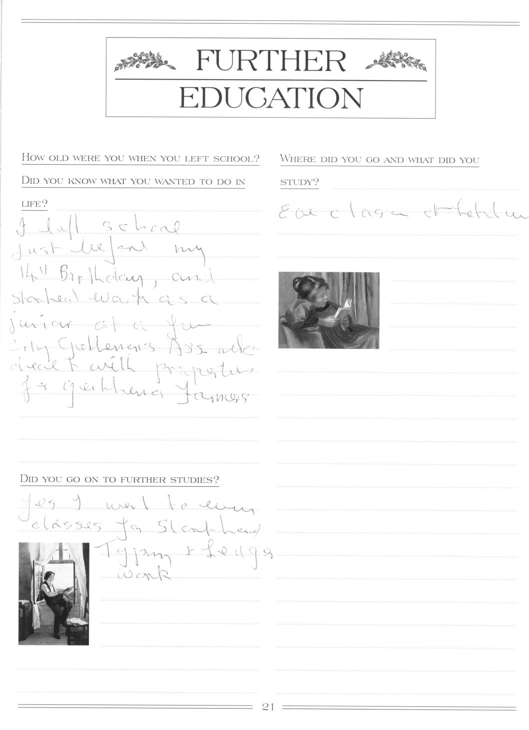 Further education (part 1)