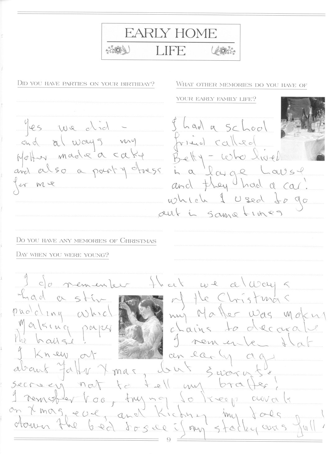 Early Home Life (part 3)