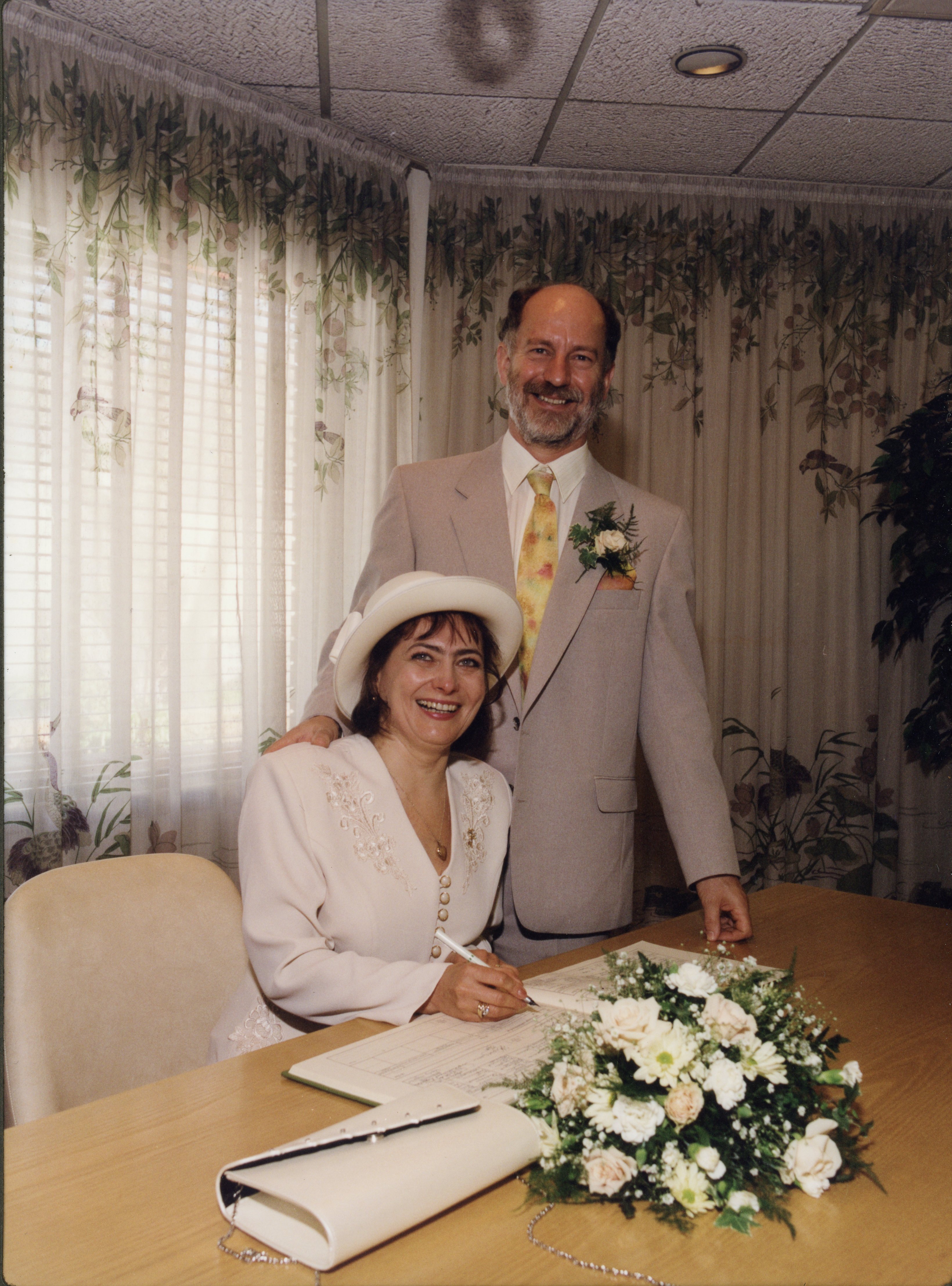 Paul & Irina signing the register