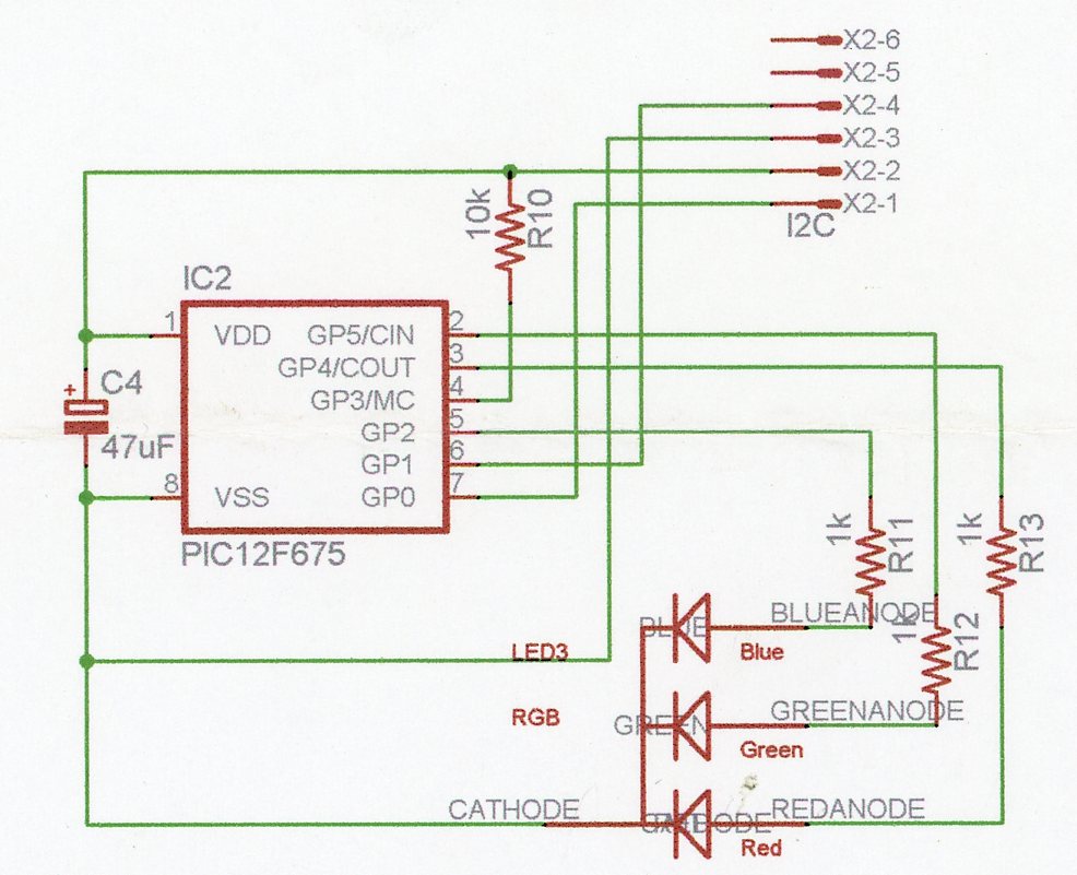 RGB LED circuit, with I2C interface