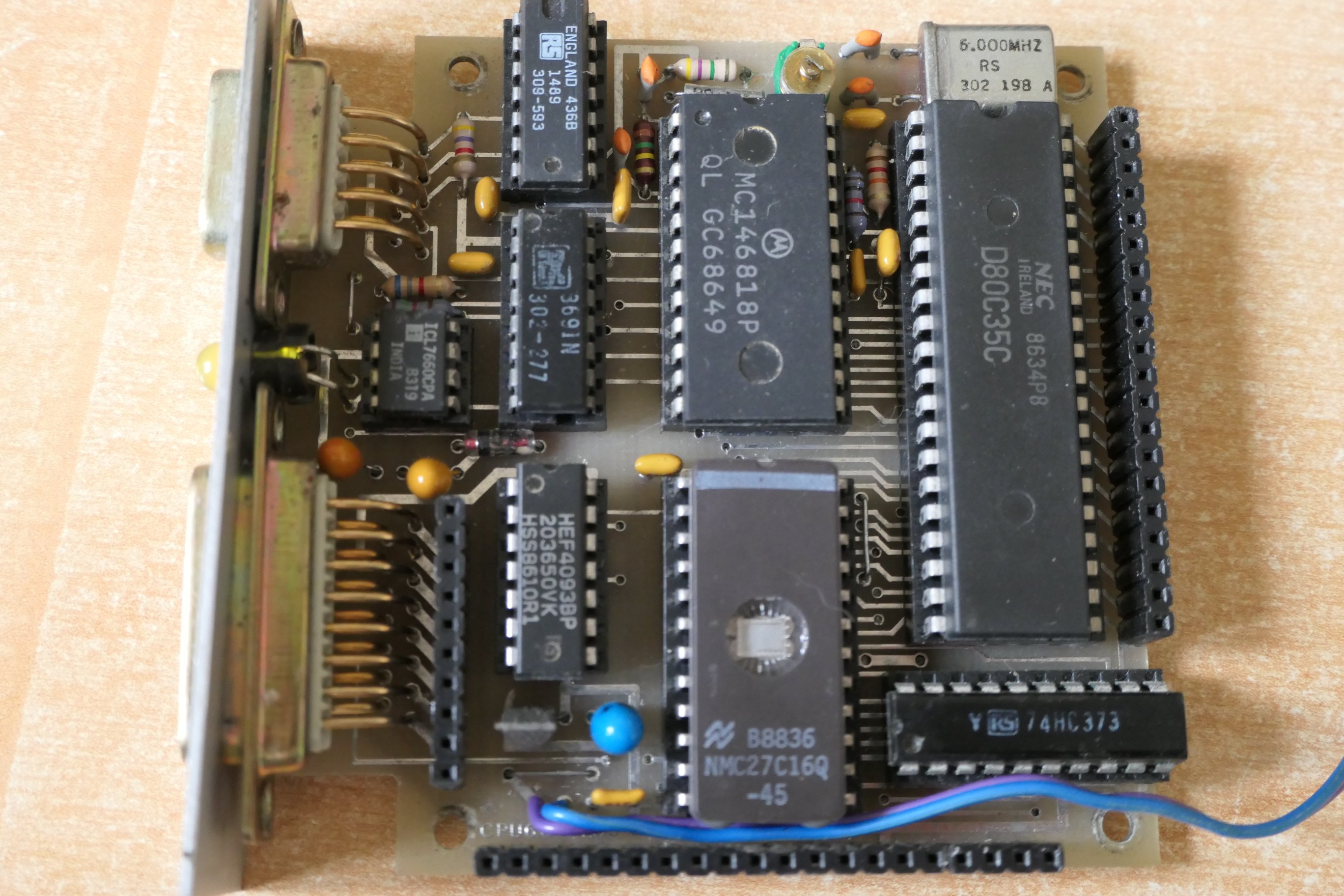 Databox bottom PCB with CPU, EPROM, & RTC