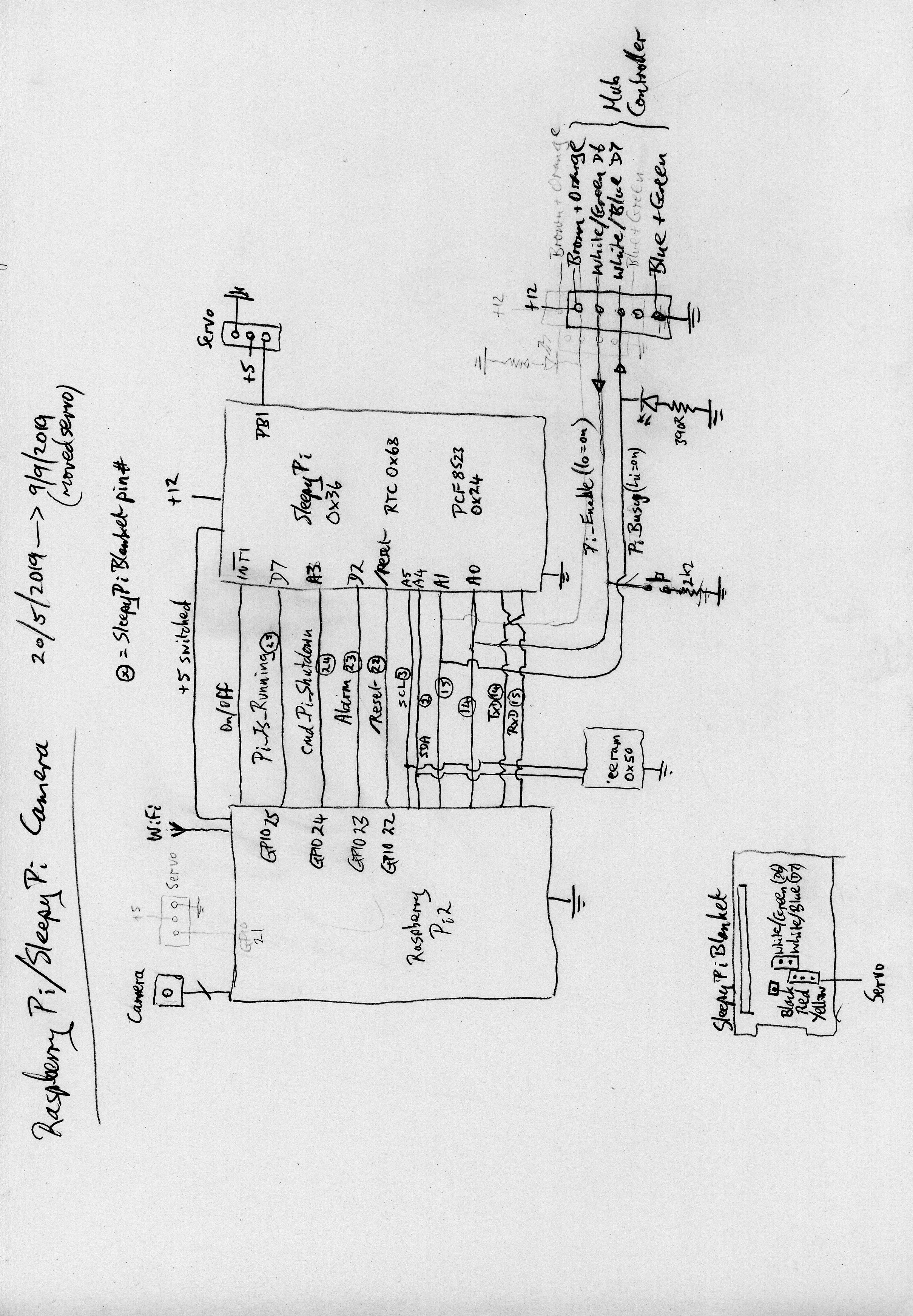 Raspberry Pi/Sleepy Pi camera circuit (09/09/2019)