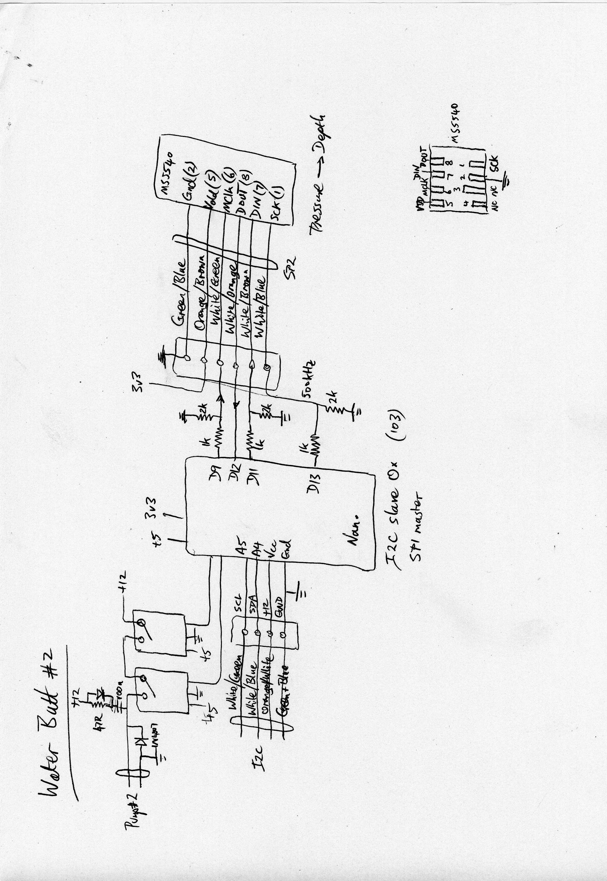 Water butt #2 circuit diagram (31/08/2018)