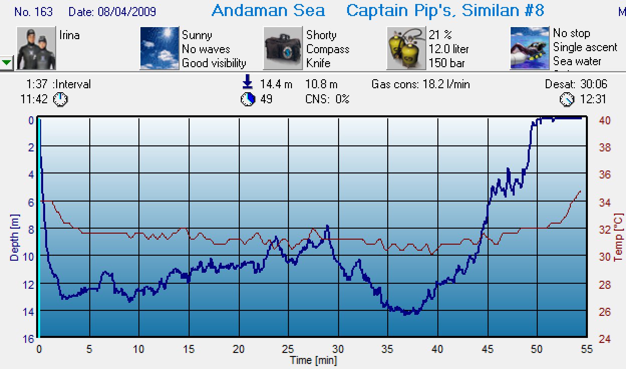 Dive 163 profile