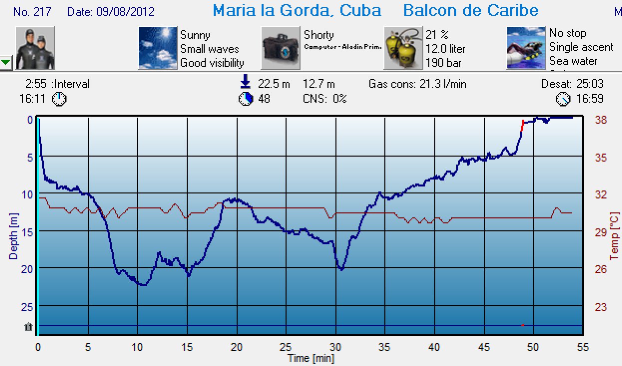 Dive 217 profile Dive 217 profile