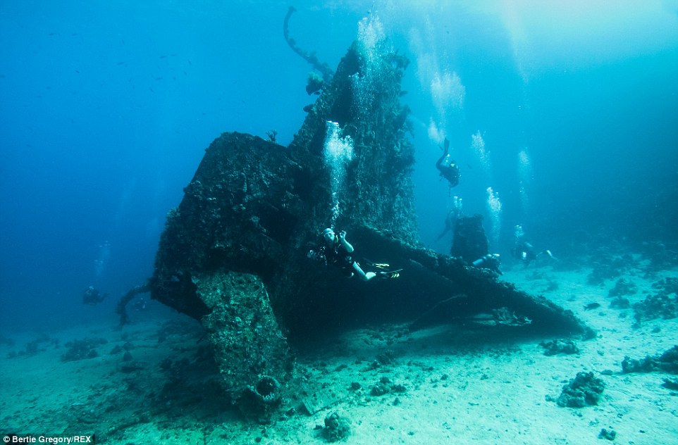Paul in front of the Carnatic stern (photo copyright Bertie Gregory, my buddy)