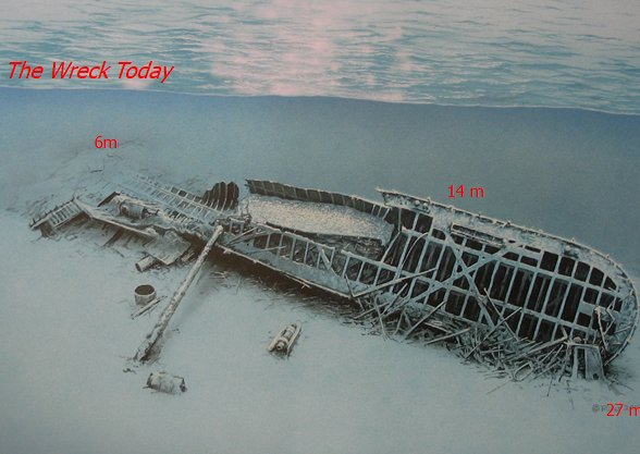 SS Ulysses underwater