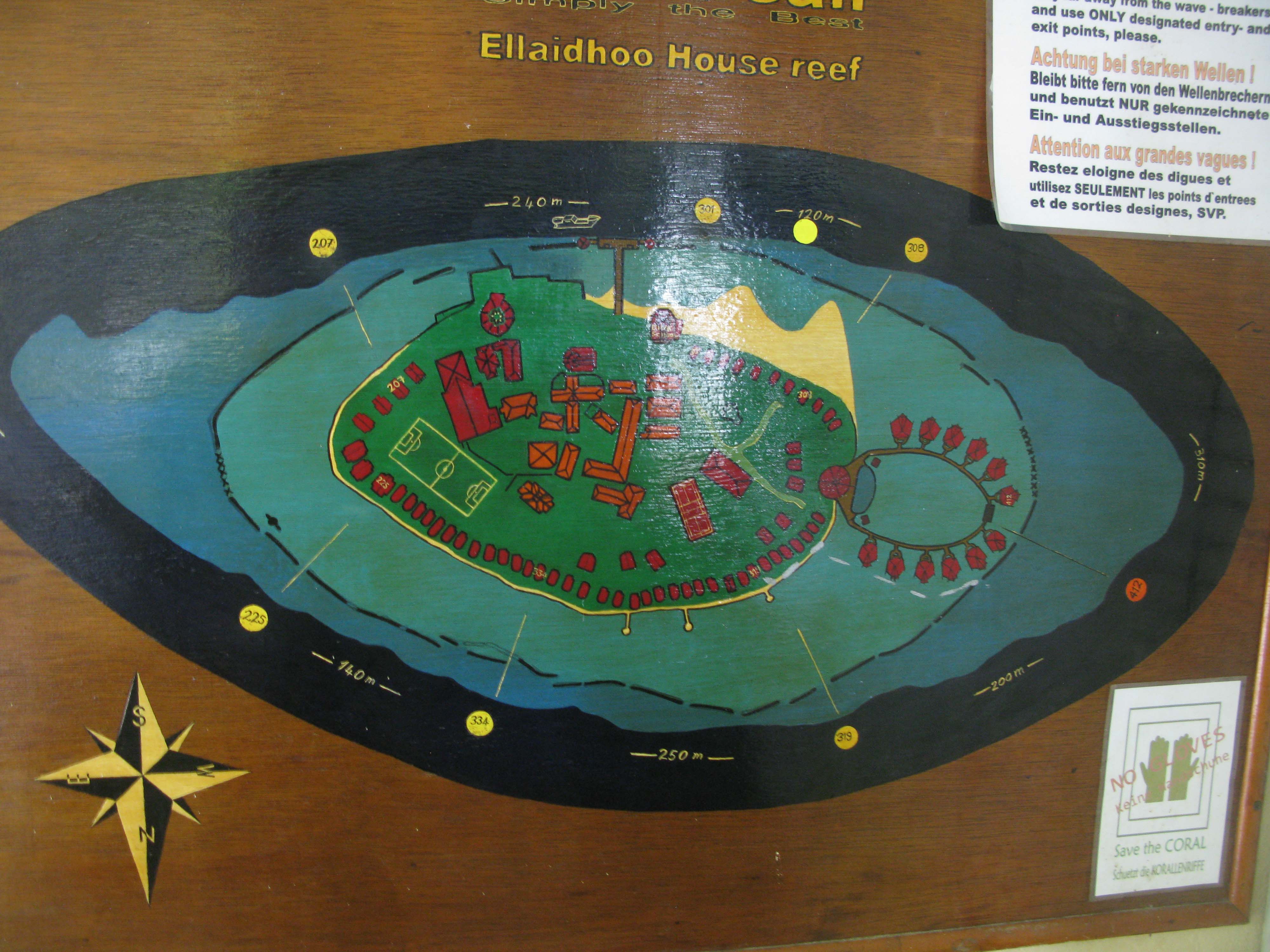 Ellaidhoo House Reef entry/exit sites